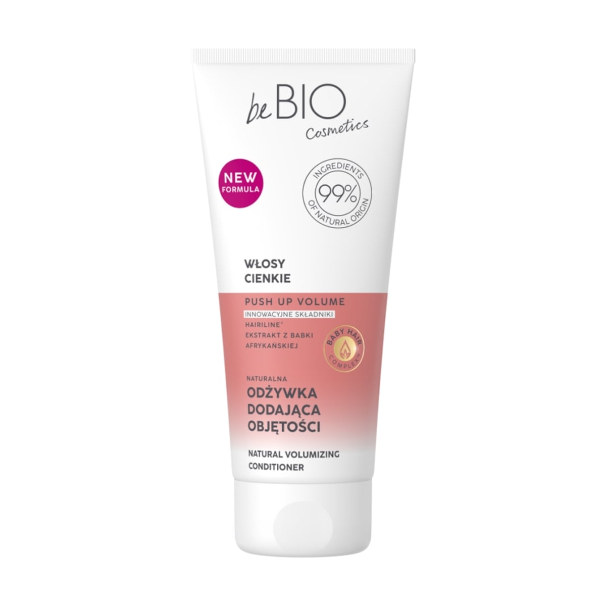 Кондиціонер beBIO Baby Hair Complex Push Up Volume Natural Volumizing Conditioner для об'єму волосся, 200 мл