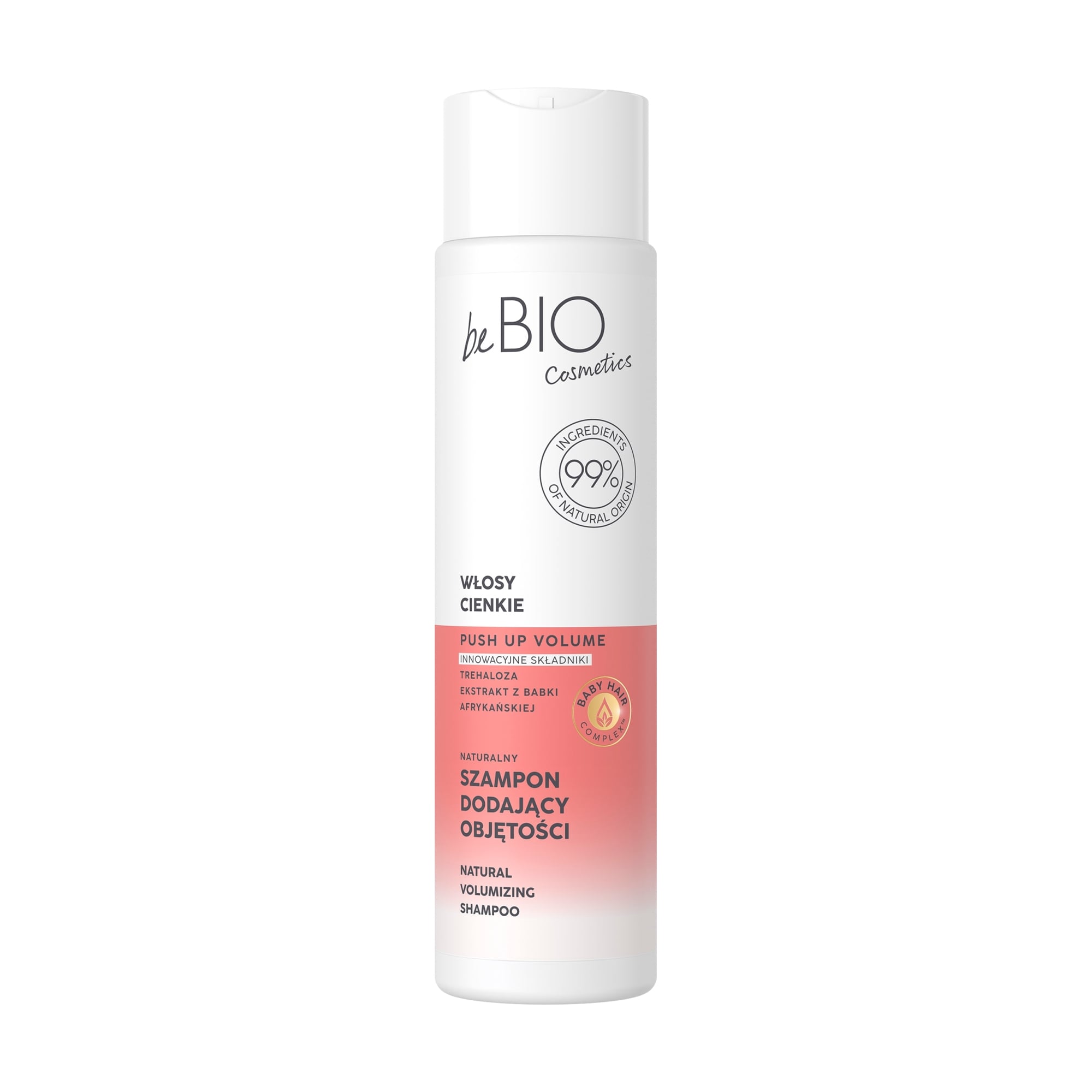 Шампунь beBIO Baby Hair Complex Push Up Volume Natural Volumizing Shampoo для об'єму волосся, 300 мл